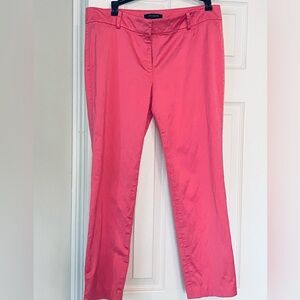 Pink Ann Taylor Dressy Slacks. Size 8. 2 Back Slit Pockets Button/Zipper Closure